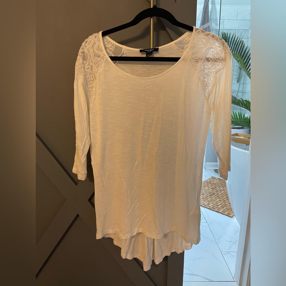 Nine West cream shirt